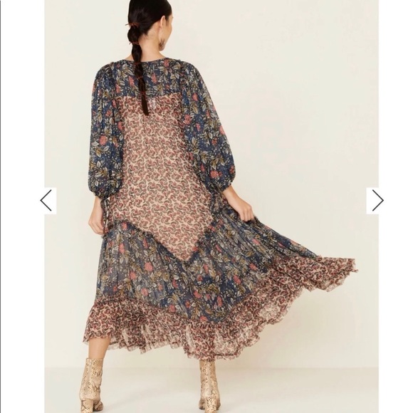 Free People Estelle Chiffon Maxi Dress XS - Picture 4 of 9